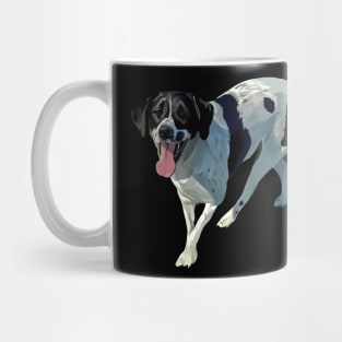 black and white dog color- vector art the dog Mug